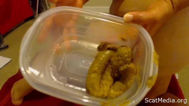 Annas Deposit Of Poop Into A Plastic Vessel - Slave Liana