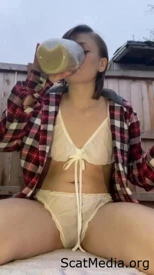 Dawn Enema Accompanied By Milk Secretion! With Sexandcandy18